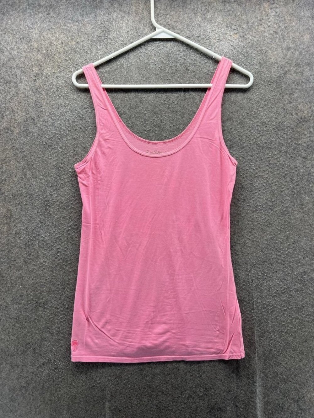 Lilly Pulitzer Tank Top Women Medium Pink Scoop Neck Jersey Camisole Basic